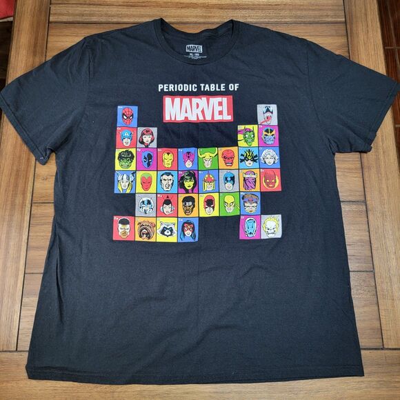 Marvel Graphic SS Tee Periodic Table of Marvel Black - Size XL - Picture 2 of 4